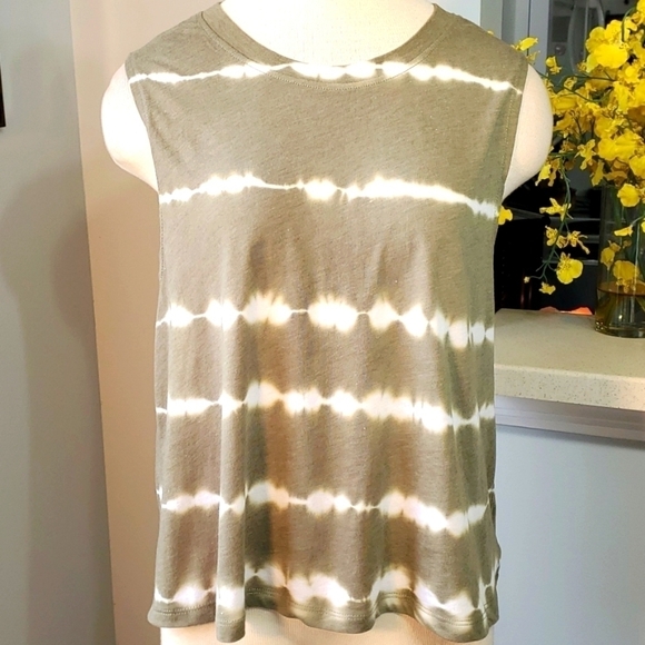 Tydy sage green tank top. Size large.  By SAGE. Good used condition. Ty die - Picture 1 of 7